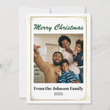Tarjeta de Navidades de fotografía mínima personal