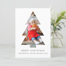 Tarjeta de Navidades de fotografía minimalistas co