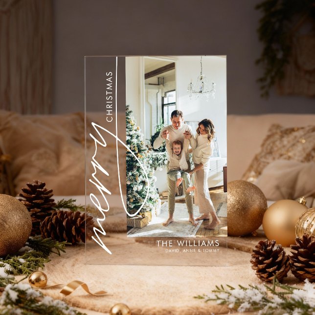 Tarjeta de Navidades de fotografía moderna de moda (Subido por el creador)
