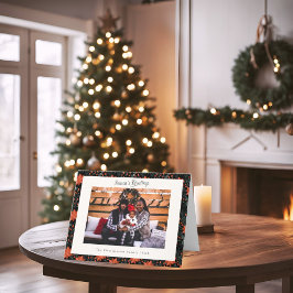 Tarjeta de Navidades de fotografía moderna de Poin