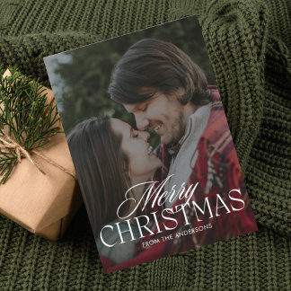 Tarjeta de Navidades de fotografía moderna Minimal