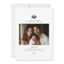 Tarjeta de Navidades de fotografía moderna Minimal
