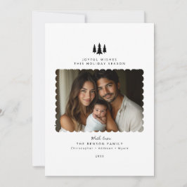 Tarjeta de Navidades de fotografía moderna Minimal