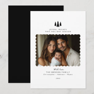 Tarjeta de Navidades de fotografía moderna Minimal