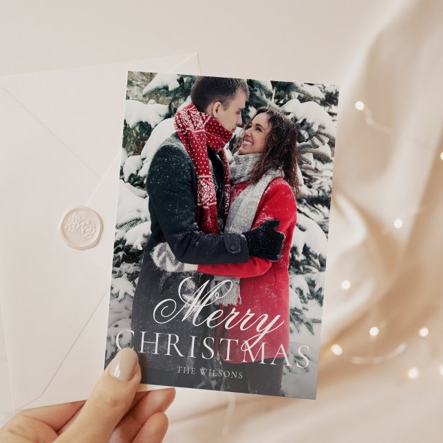 Tarjeta de Navidades de fotografía moderna y minim (Subido por el creador)