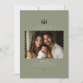 Tarjeta de Navidades de fotografía modernos y Mini