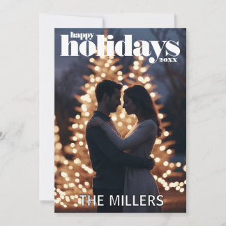 Tarjeta de Navidades de fotografía navideña modern