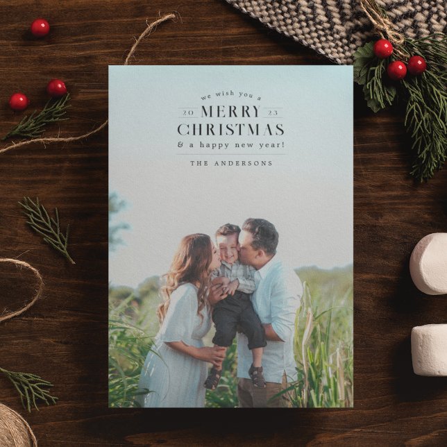 Tarjeta de Navidades de fotografía para vacaciones (Subido por el creador)