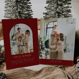 Tarjeta de Navidades de fotografía Relieve metaliz