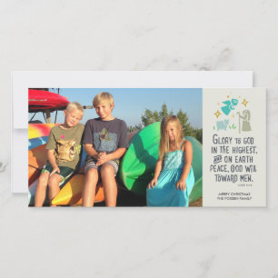 Tarjeta de Navidades de fotografía religiosa Luke 