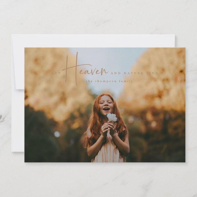 Tarjeta de Navidades de fotografía religiosos en c (Anverso)