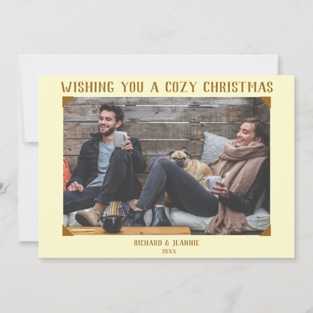 Tarjeta de Navidades de fotografías antiguas de ép (Anverso)