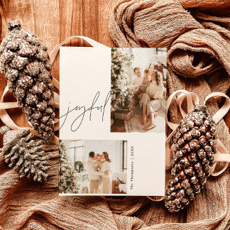 Tarjeta de Navidades de fotos alegres | Tarjeta de