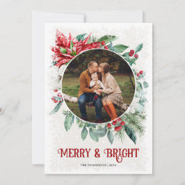 Tarjeta de Navidades de fotos color agua mora y br