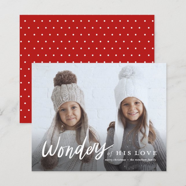 Tarjeta de Navidades de fotos de amor para Maravil (Anverso / Reverso)