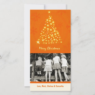 Tarjeta de Navidades de fotos de árbol XMAS Orang 