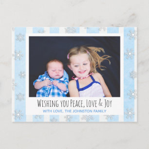 Tarjeta de Navidades de fotos de deseo de paz, amo