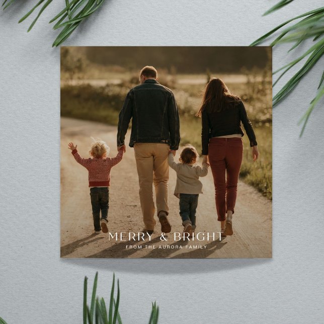 Tarjeta de Navidades de fotos de familia Rustic Me (Subido por el creador)