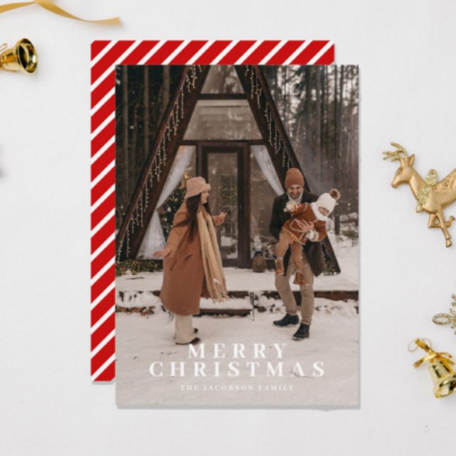 Tarjeta de Navidades de fotos de las bandas rojas  (Subido por el creador)