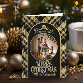 Tarjeta de Navidades de fotos de los deseos de nav