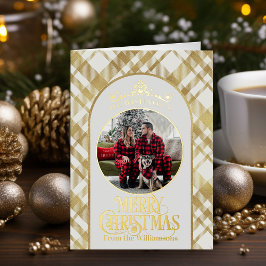 Tarjeta de Navidades de fotos de los deseos de nav