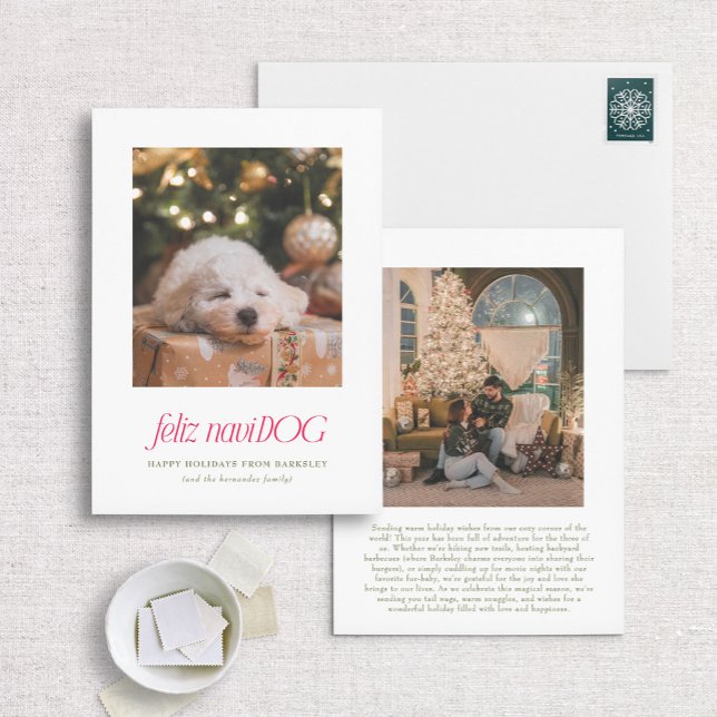 Tarjeta de Navidades de fotos de Mascota Feliz Nav (Subido por el creador)