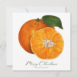Tarjeta de Navidades de fotos de Naranjas navideño