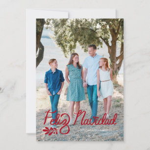 Tarjeta de Navidades de fotos de navidad con letra