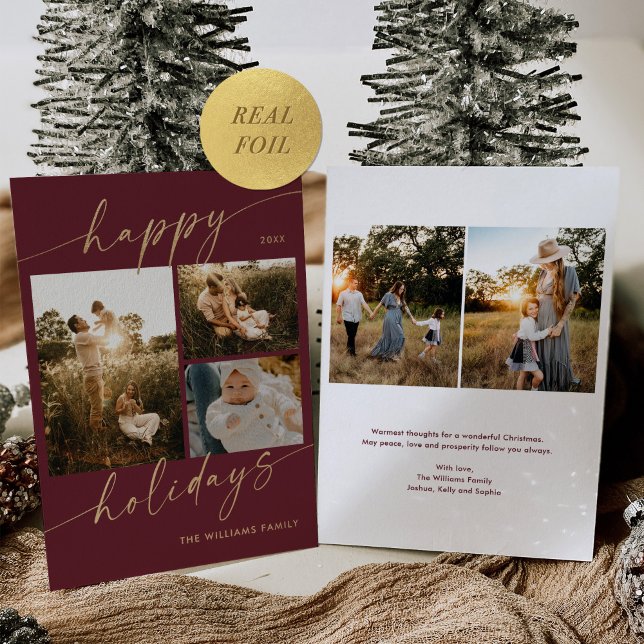 Tarjeta de Navidades de fotos de Relieve metalizad (Subido por el creador)