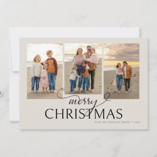 Tarjeta de Navidades de fotos del Cream Beach Coll
