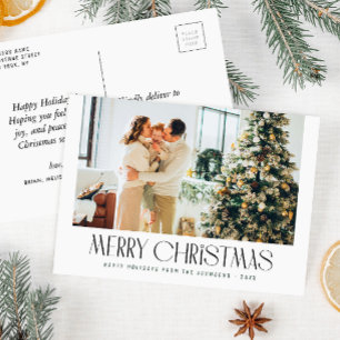Tarjeta de navidades de fotos familiares de moda