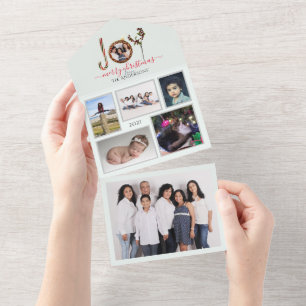 Tarjeta de Navidades de fotos familiares personali