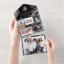 Tarjeta de Navidades de fotos familiares personali