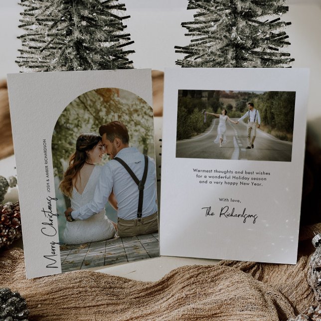 tarjeta de Navidades de fotos minimalistas en blan (Subido por el creador)