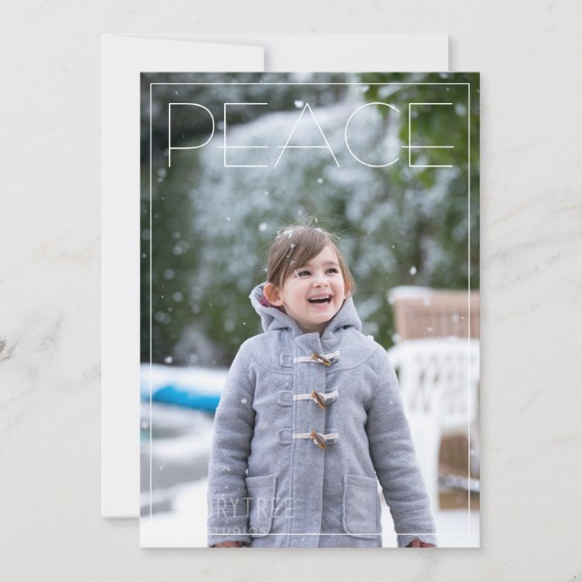 Tarjeta de Navidades de fotos navideñas simples de (Anverso)