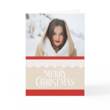 Tarjeta de Navidades de fotos navideños