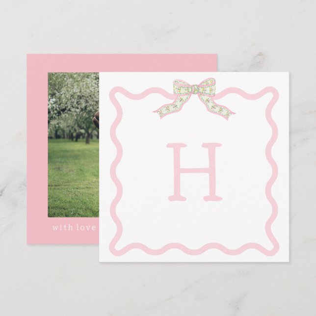 Tarjeta de Navidades de fotos onduladas de Navidad (Anverso / Reverso)