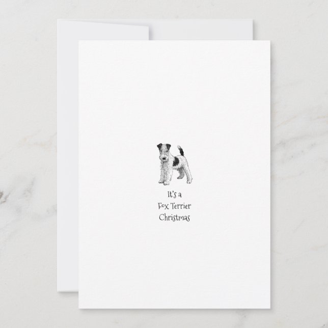 Tarjeta de Navidades de Fox Terrier (Reverso)