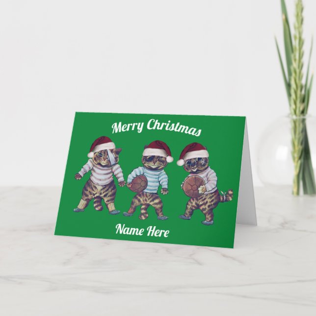 Tarjeta de Navidades de fútbol norteamericanos per (Anverso)