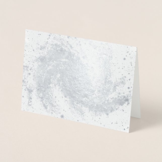 Tarjeta de Navidades de galaxia espiral - Relieve  (Anverso)