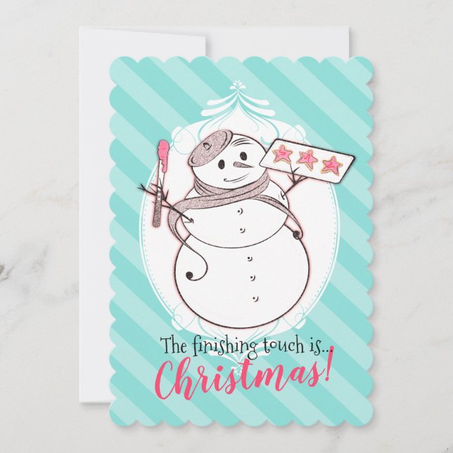 Tarjeta de Navidades de galletas de panadería Snow (Anverso)