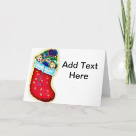 Tarjeta de Navidades de gatitos curados