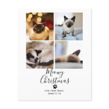 Tarjeta de Navidades de gato Mascota de Navidades