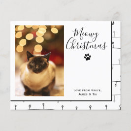 Tarjeta de Navidades de gato Mascota de Navidades
