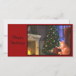Tarjeta de Navidades de gatos