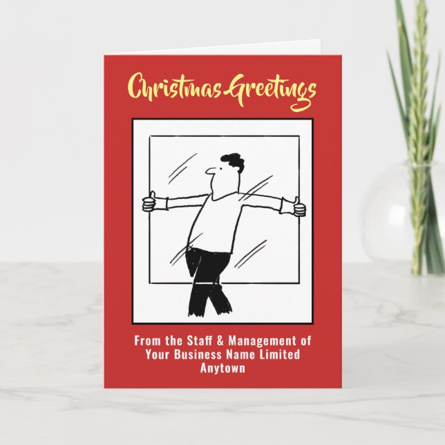 Tarjeta de Navidades de Glass y Glazier Company (Anverso)