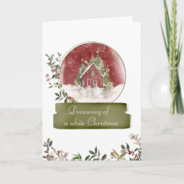Tarjeta de Navidades de Globe de Nieve Cosy Cottag