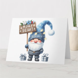 Tarjeta de Navidades de Gnome Cute