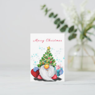 Tarjeta de Navidades de Gnome Cute