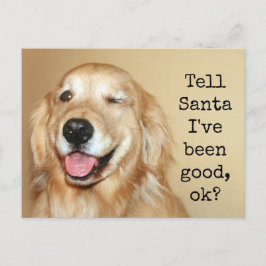 Tarjeta de Navidades de Golden Retriever